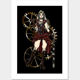 Steampunk girl! Posters and Art